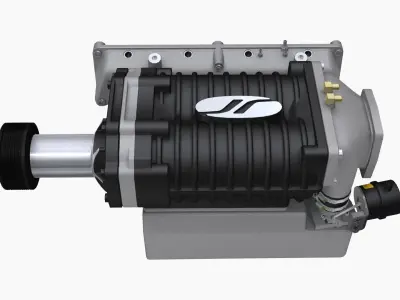 Jackson Racing K-Series supercharger Low-poly 3D model