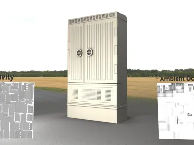 Electrical Distribution Cabinet 172 Low-poly 3D model