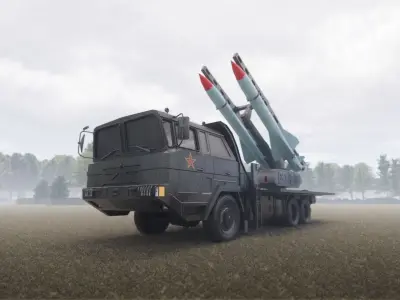 HQ-12 KS-1 Low-poly 3D model