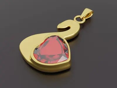 Swan Pendant for 3D printing Free 3D print model