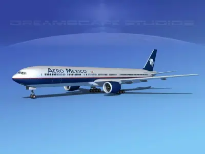 Boeing 777-300 MP Aero Mexico 3D model