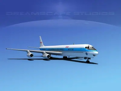 Douglas DC-8-63 NASA 3D model
