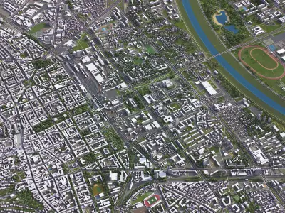 Zagreb Low-poly 3D model