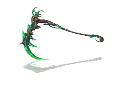 Shaman Scythe Low-poly 3D model