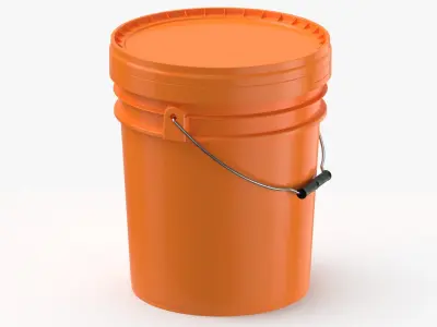 Bucket Type 02 Clean and Dirty Color Variations 3D model