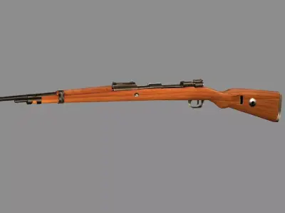 Karabiner 98k Tactical Rifle Low-poly 3D Model Low-poly 3D model