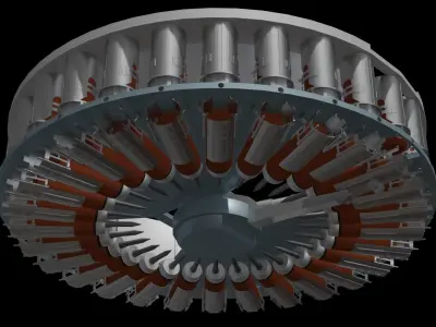 T-64 T-80 MZ Simplified Carousel Autoloader 3D model