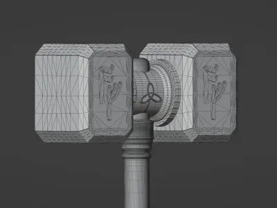  Steel Hammer 02 3D model
