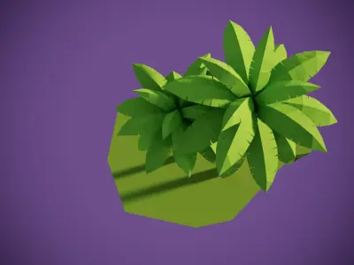 Coconut Trees Low-poly 3D model