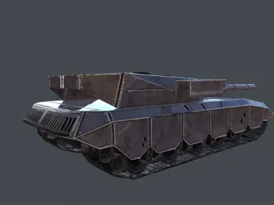 Pride Tank Low-poly 3D model