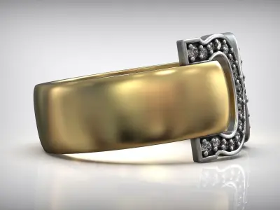 Luxury Diamond Ring Free 3D Jewelry Free 3D print model