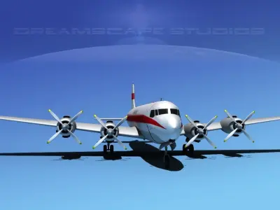 Douglas DC-7C Spantax 3D model