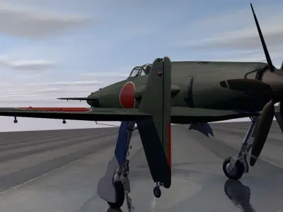 Kyushu J7W1 Shinden 3D model