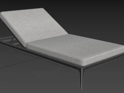 Sunbed sun Lounger 3D model Low-poly 3D model