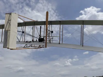 the Wright Flyer Low-poly 3D model