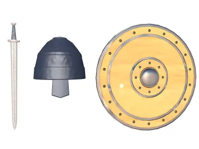 Medieval Viking Weapons 3D model