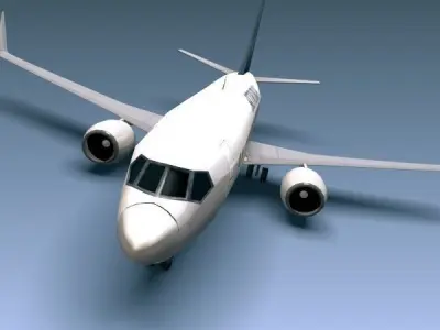 Boeing 737-300w airliner Low-poly 3D model