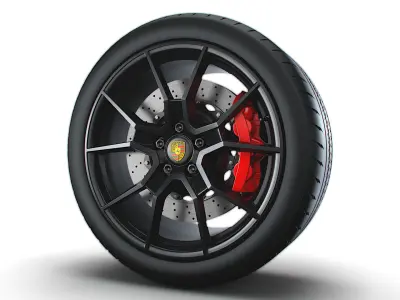 Porsche Taycan GT wheel 3D model