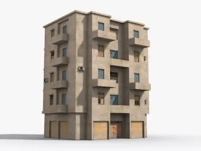 Arab Middle East Building x12 Low-poly 3D model