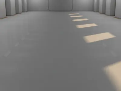 Sci Fi Warehouse Low-poly 3D model 3