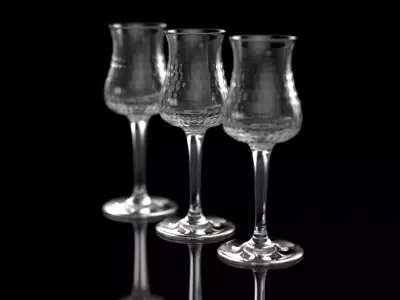 Crystal Champagne Glass Free 3D model