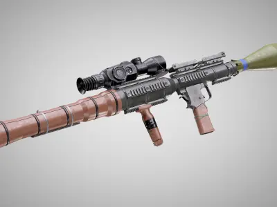 AirTronic Precision Rocket Launcher PSRL FPS Game Ready Weapon Low-poly 3D model