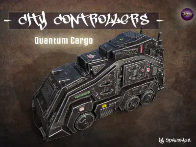 City Controllers - Quantum Cargo - PBR lowpoly Low-poly 3D model