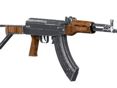 Low Poly Assault Rifle  BD-08 Ready to Use for  Game Low-poly 3D model