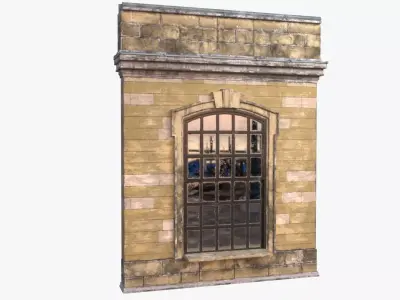 Brick Wall 0004 Low-poly 3D model