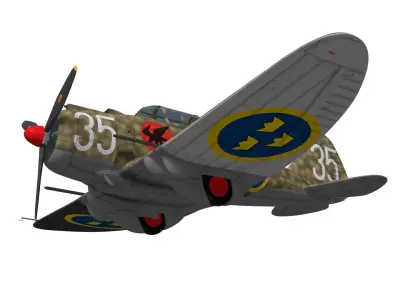 Seversky p-35 J-9 3D model