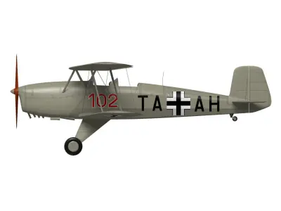 Bucker Bu131 Jungmann 3D model