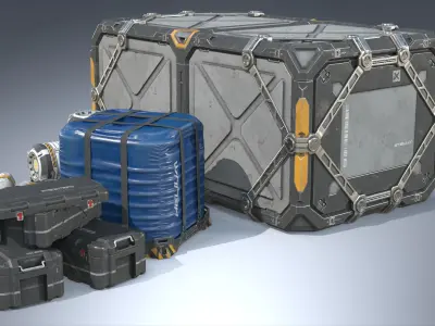 Sci-fi Cargo PBR 3D model