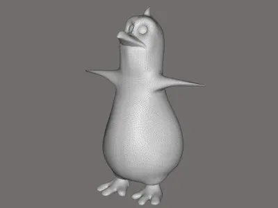 Penguin Toon Low-poly 3D model