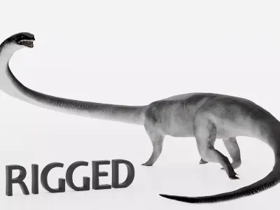 Tanystropheus - Blender Low-poly 3D model