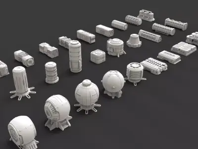 scifi props2 3D model