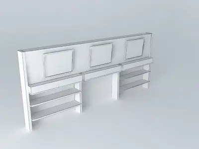 Kit415 Panel Inclined Shelves By Alex Marques Free 3D model