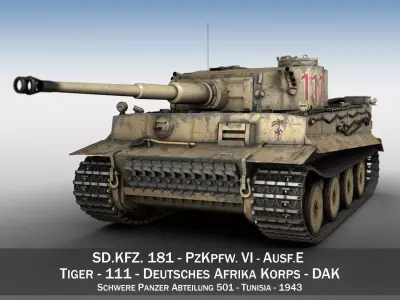 Panzer VI - Tiger - 111 - Early Production 3D model