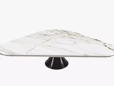 Center table modern triangle shape 3D model