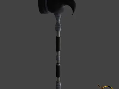 Hand Painted War Hammer Free 3D model