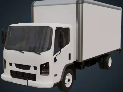 Box Truck 1 Basic Low-poly 3D model
