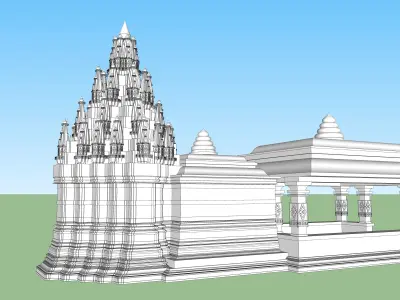 indian hindu temple mandir 3D model