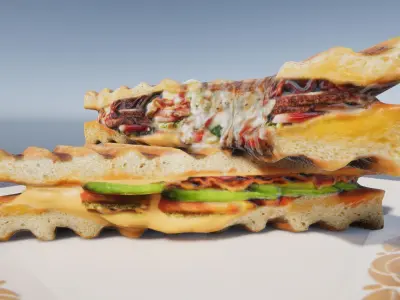 Fast Food Bundle Low-poly 3D model