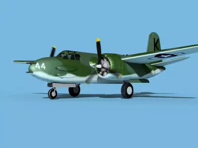 Douglas A-20G Havoc V03 3D model