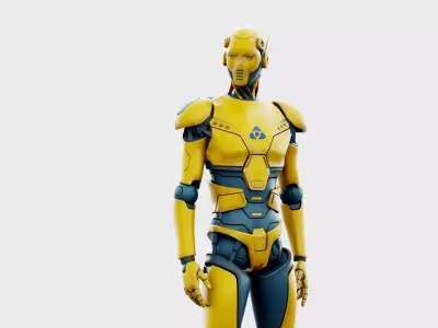 CYBORGTOPIA B-20  Rigged for Unreal Engine - Unity - MIXAMO 3D model