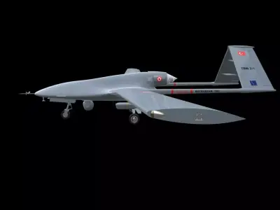 Bayraktar TB2 UAV Low-poly 3D model