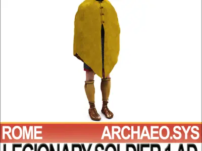 Ancient Rome Legionary Soldier Props Set 3D model