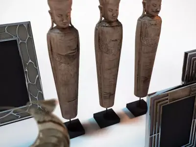 Contemporary Accessories for Interior Renderings 3D model