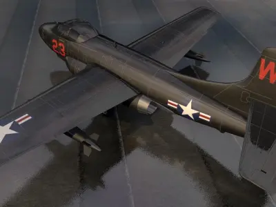 Douglas F3D-2 Skyknight 3D model