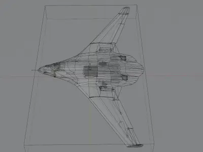 Tupolev PAK DA Envoy Low-poly 3D model