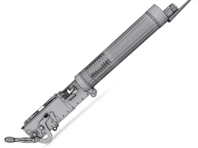 Vickers machine gun aircraft variant 3D model